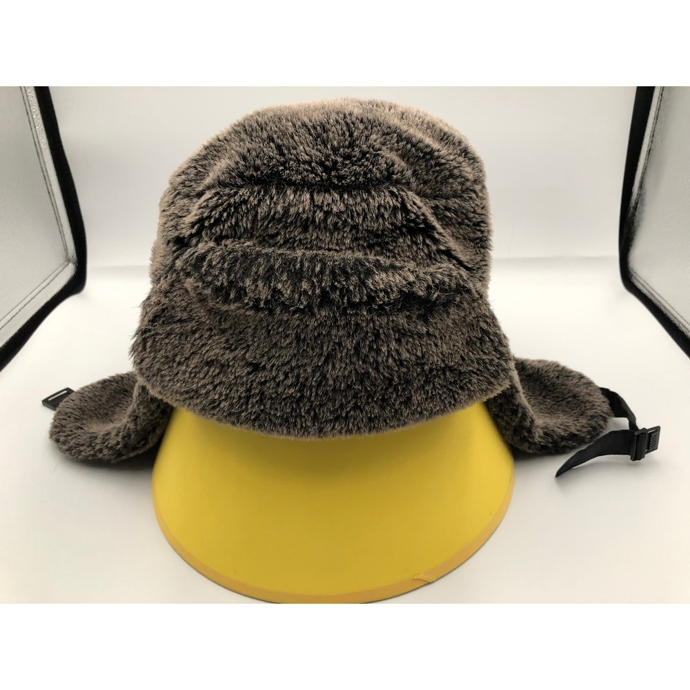 VTG Lake of the Isles Trapper Hat Faux Fur Plaid Ear Flaps Bomber Ushanka L/XL